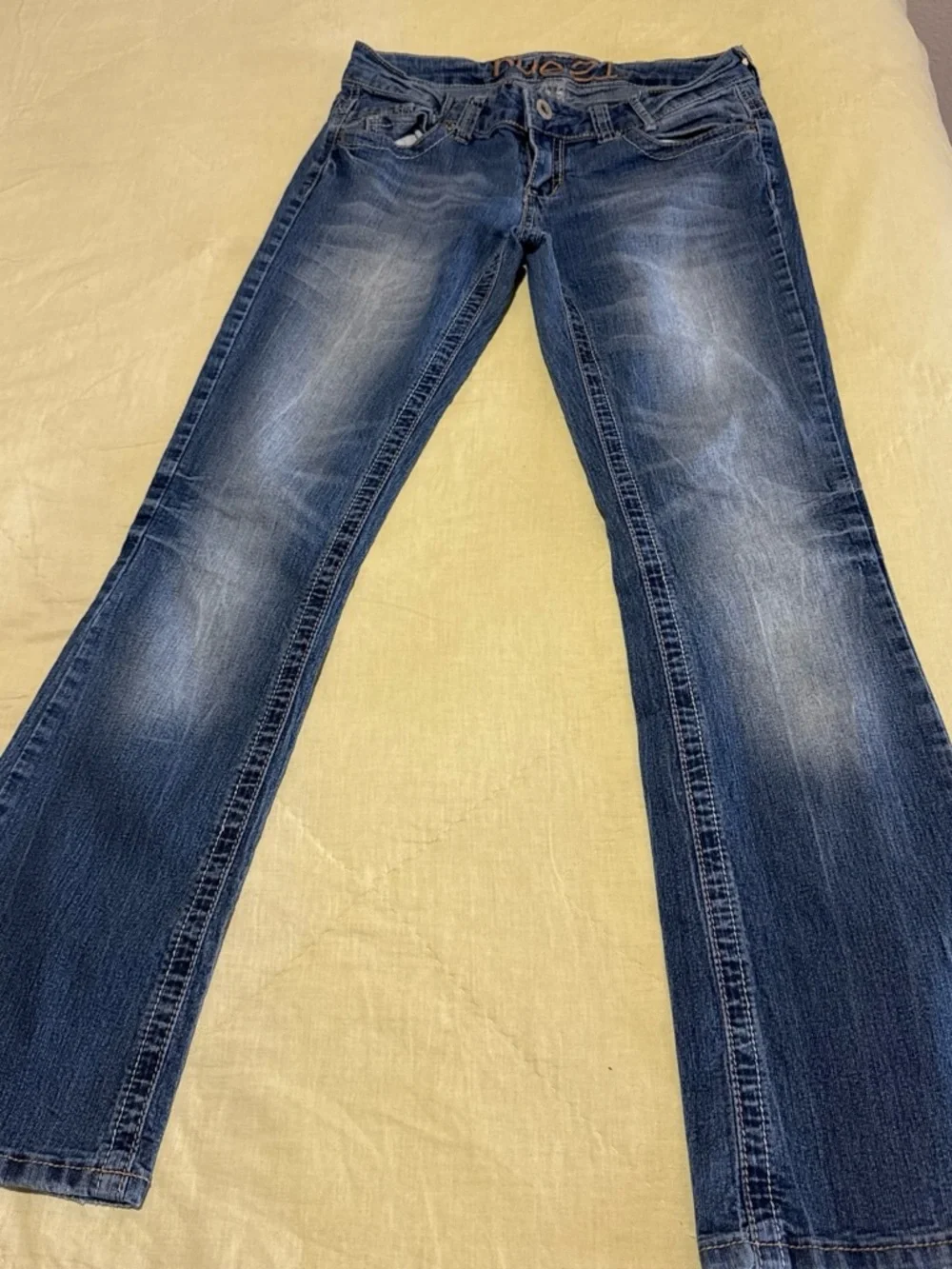 Rue21 Embroidered Logo Mid-Rise Jeans - Blue